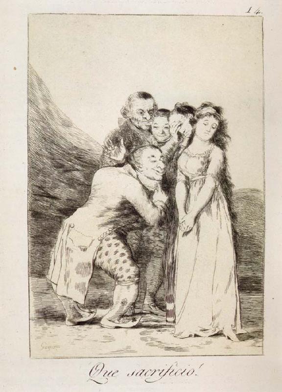 Francisco Goya Sacrificio de Ynteres oil painting image